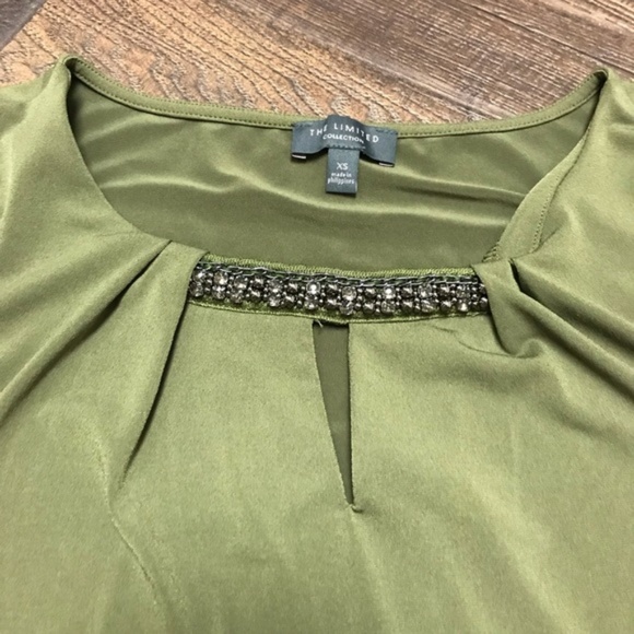 The Limited Collection Olive Keyhole Neck Blouse - Picture 3 of 6